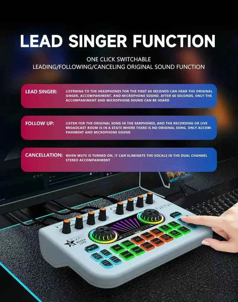 Sound card x3 special effects for cross-border live recording - streaming