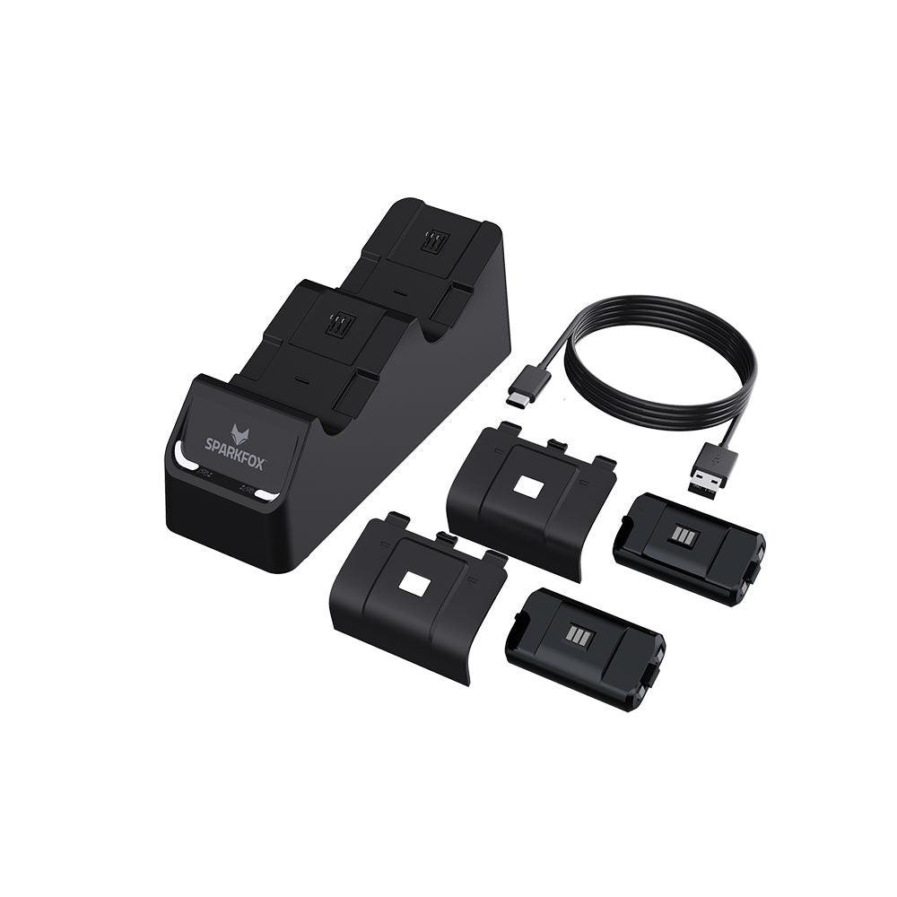 Sparkfox dual charger - ultimate charging station for your devices - xbox
