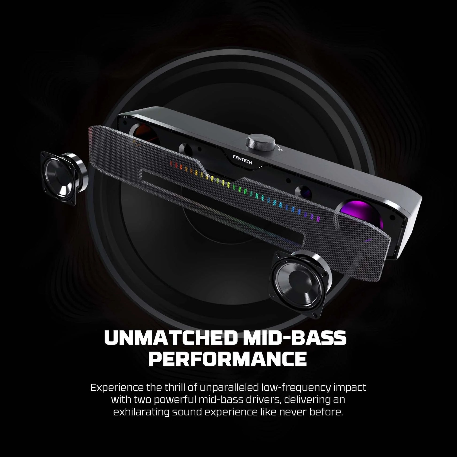 Fantech gs303 gaming speaker with dual mode rgb lighting - audio | speakers