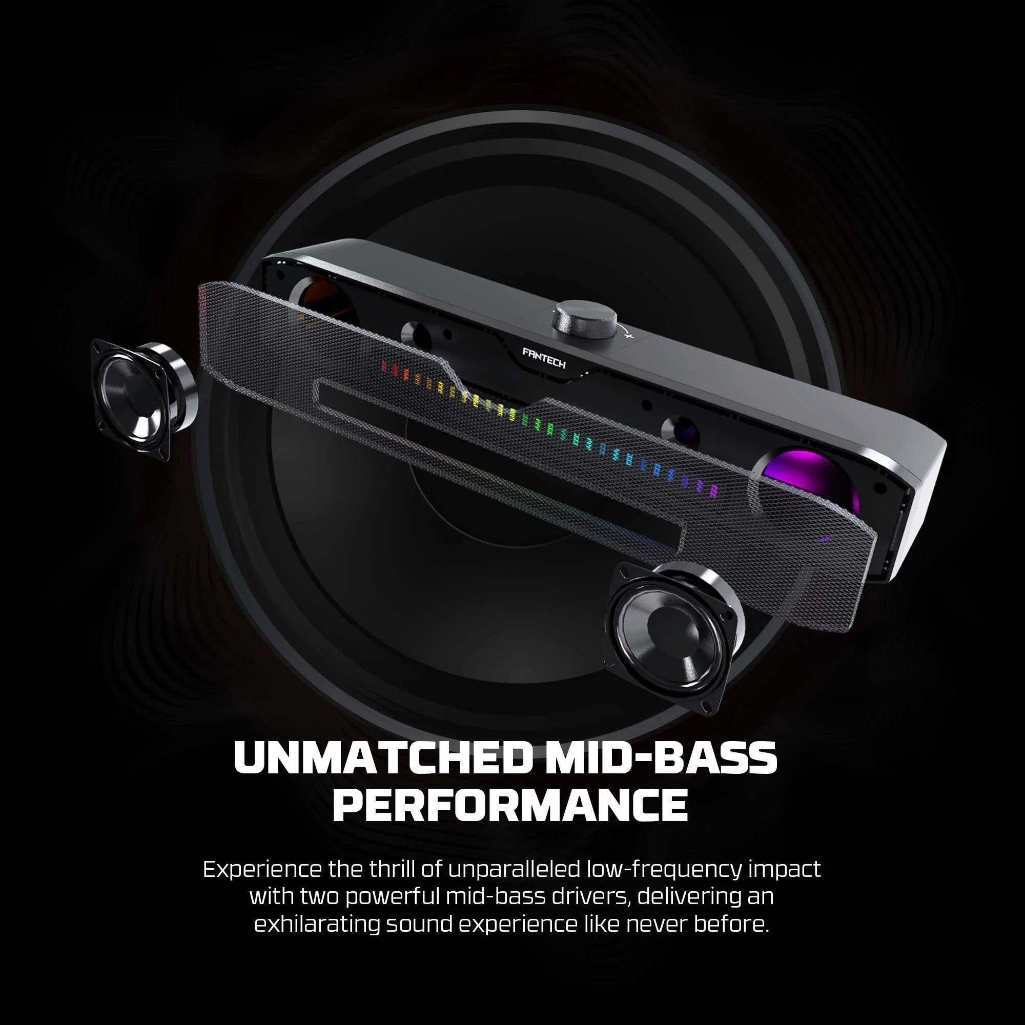 Fantech gs303 gaming speaker with dual mode rgb lighting - audio | speakers