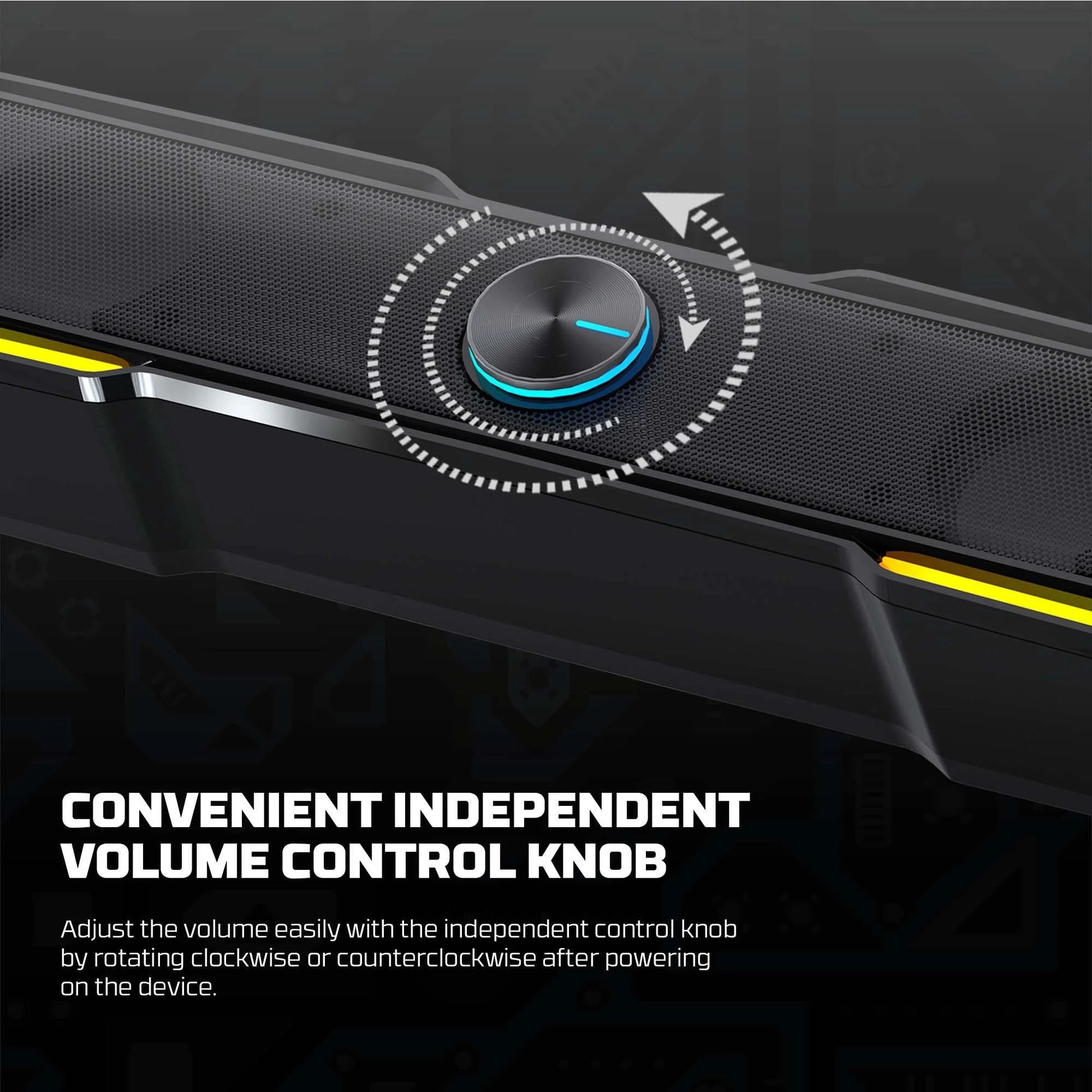 Fantech gs305 bluetooth gaming speaker with dual mode rgb lighting soundbar - audio | speakersf
