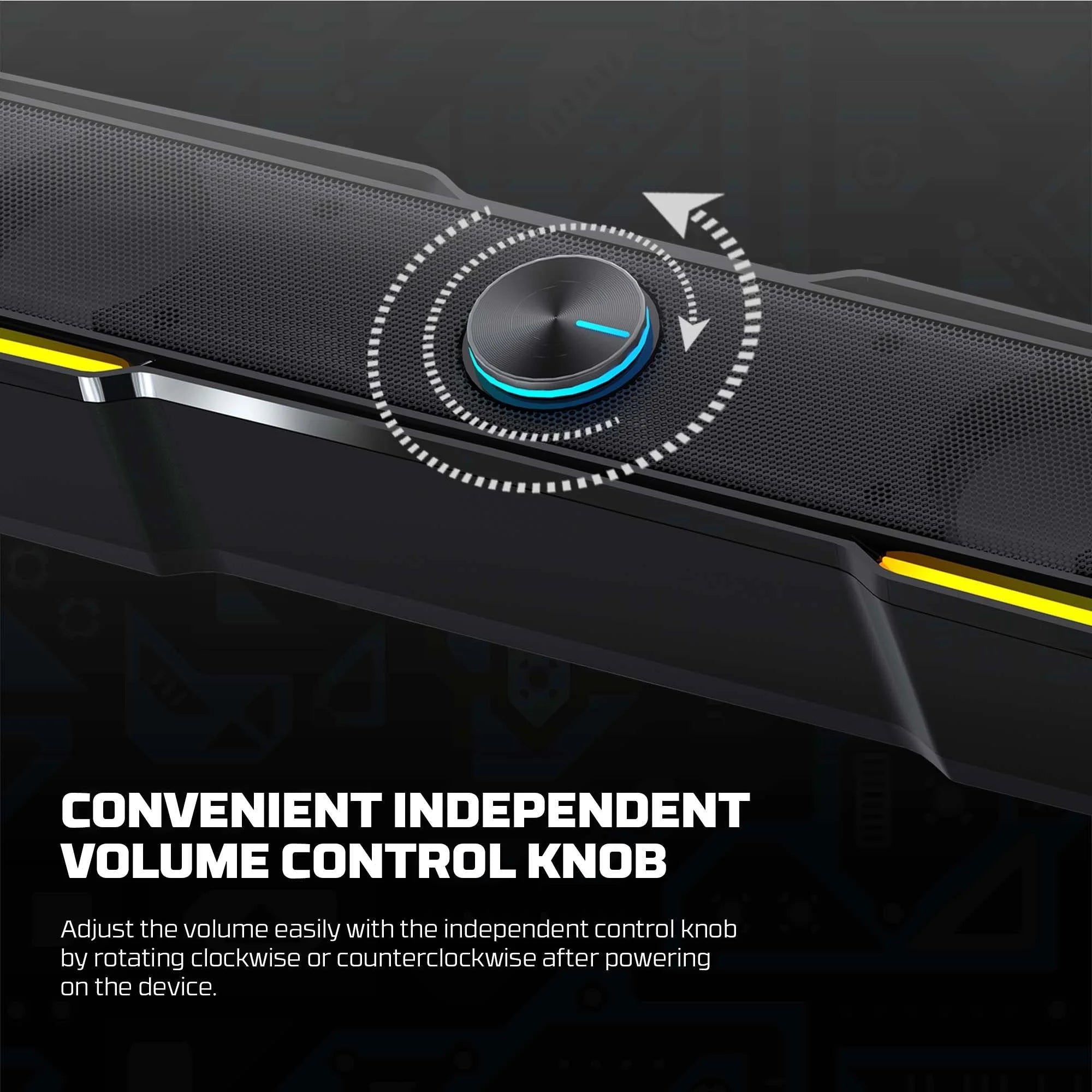 Fantech gs305 bluetooth gaming speaker with dual mode rgb lighting soundbar - audio | speakersf