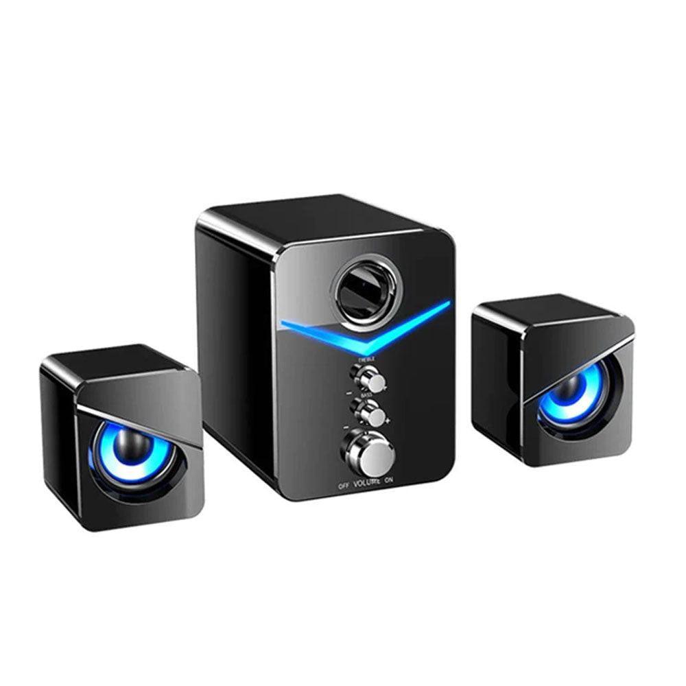 Kisonli u-3100 multimedia speakers - 2.1-channel sound system - black - audio | speakers