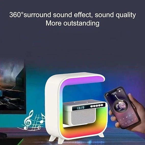Multifunctional alarm clock wireless charging with rgb lighting for modern convenience - cables & chargers | mobile