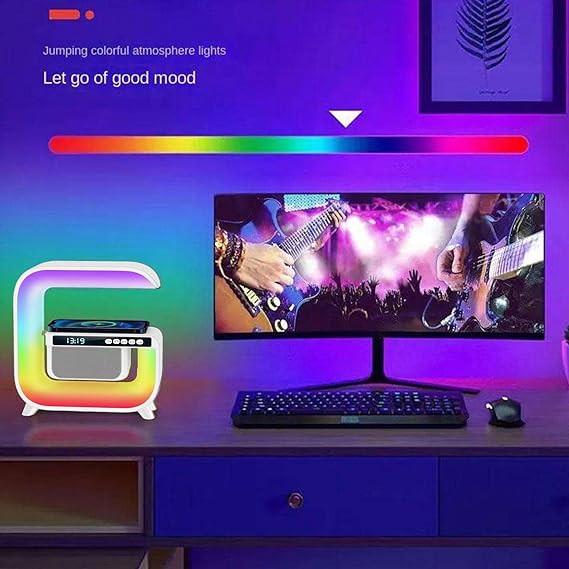 Multifunctional alarm clock wireless charging with rgb lighting for modern convenience - cables & chargers | mobile