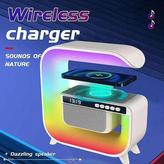 Multifunctional alarm clock wireless charging with rgb lighting for modern convenience - cables & chargers | mobile