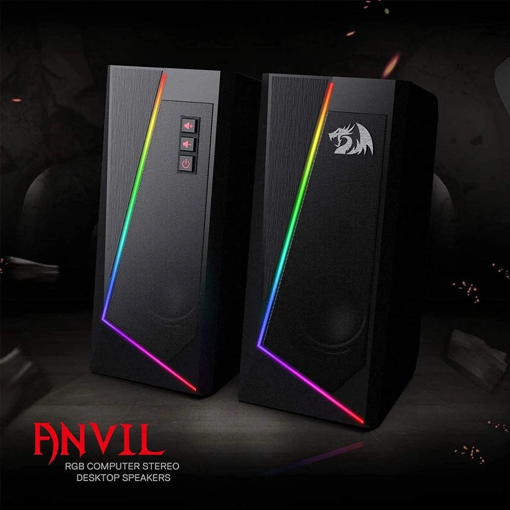 Redragon anvil gs520 rgb speakers for immersive desktop audio - audio | speakers