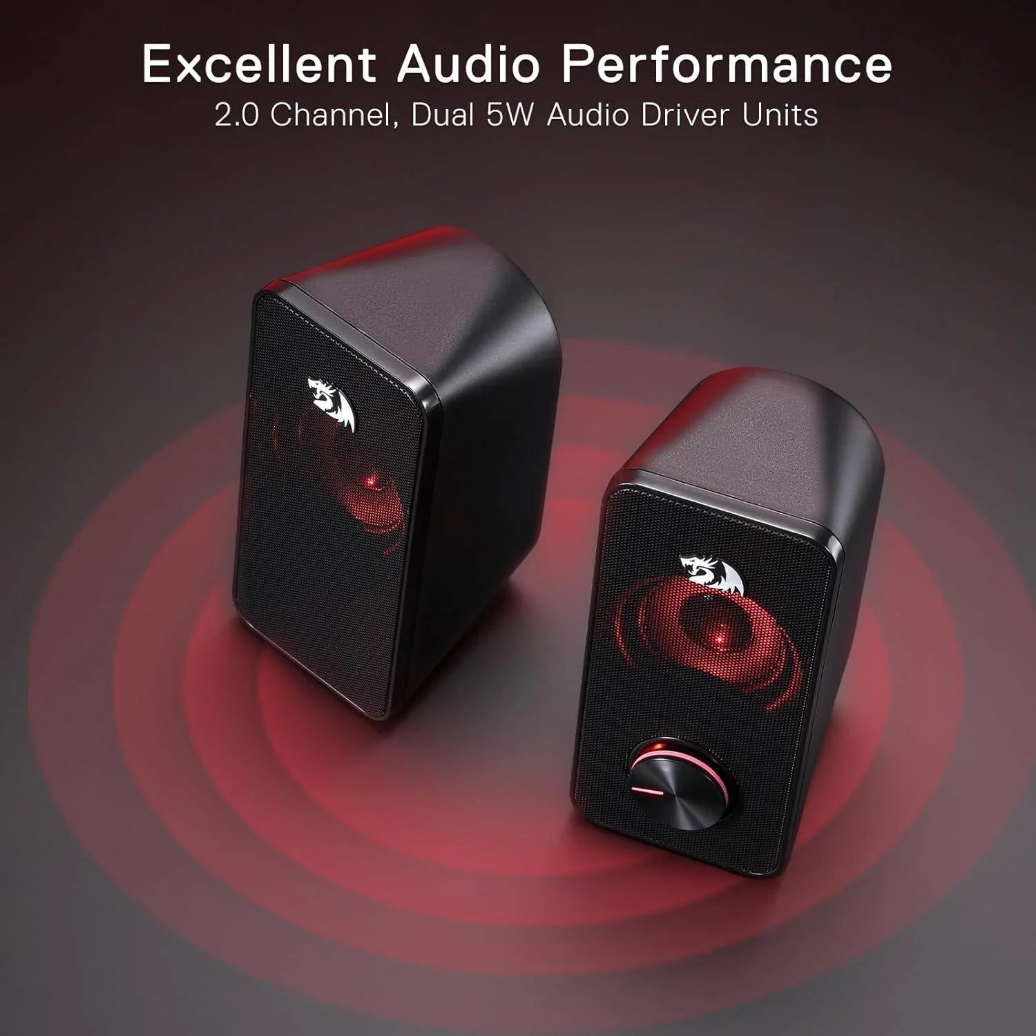 Redragon gs500 stentor pc gaming speaker 2.0 channel stereo - audio | speakers