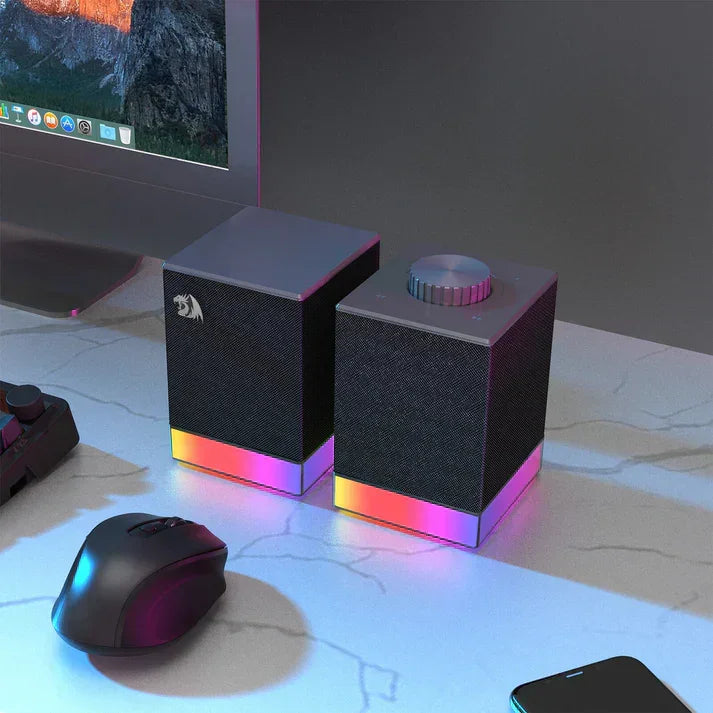 Redragon gs517 glyph pc gaming speaker with bluetooth & usb connectivity - audio | speakers