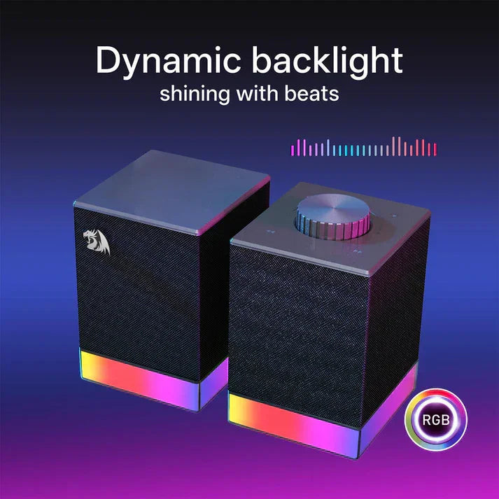 Redragon gs517 glyph pc gaming speaker with bluetooth & usb connectivity - audio | speakers