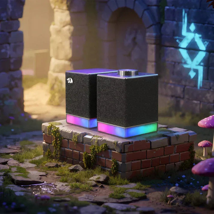 Redragon gs517 glyph pc gaming speaker with bluetooth & usb connectivity - audio | speakers