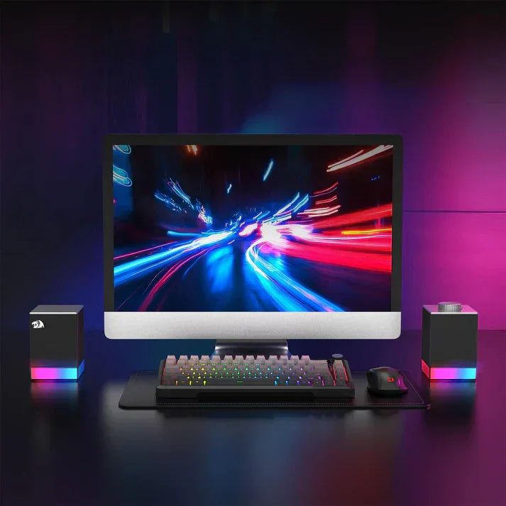 Redragon gs517 glyph pc gaming speaker with bluetooth & usb connectivity - audio | speakers