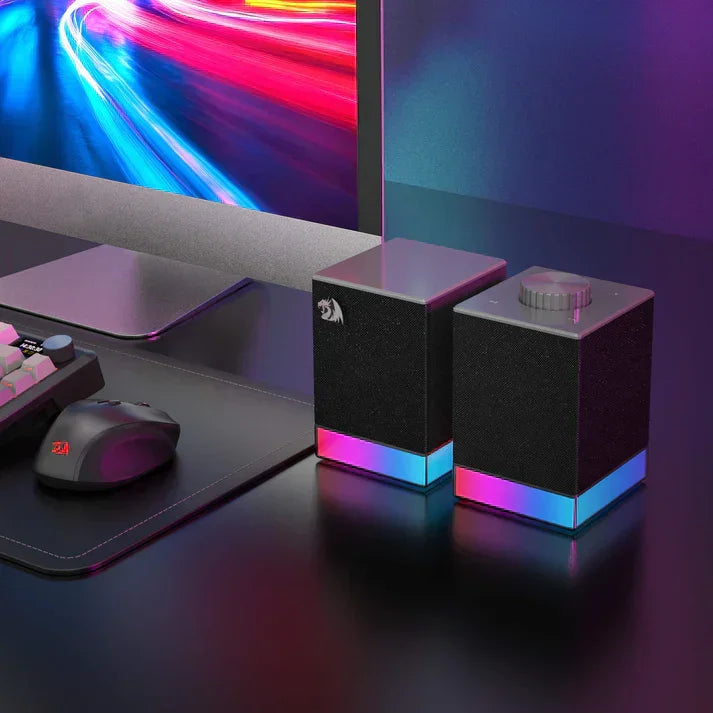 Redragon gs517 glyph pc gaming speaker with bluetooth & usb connectivity - audio | speakers