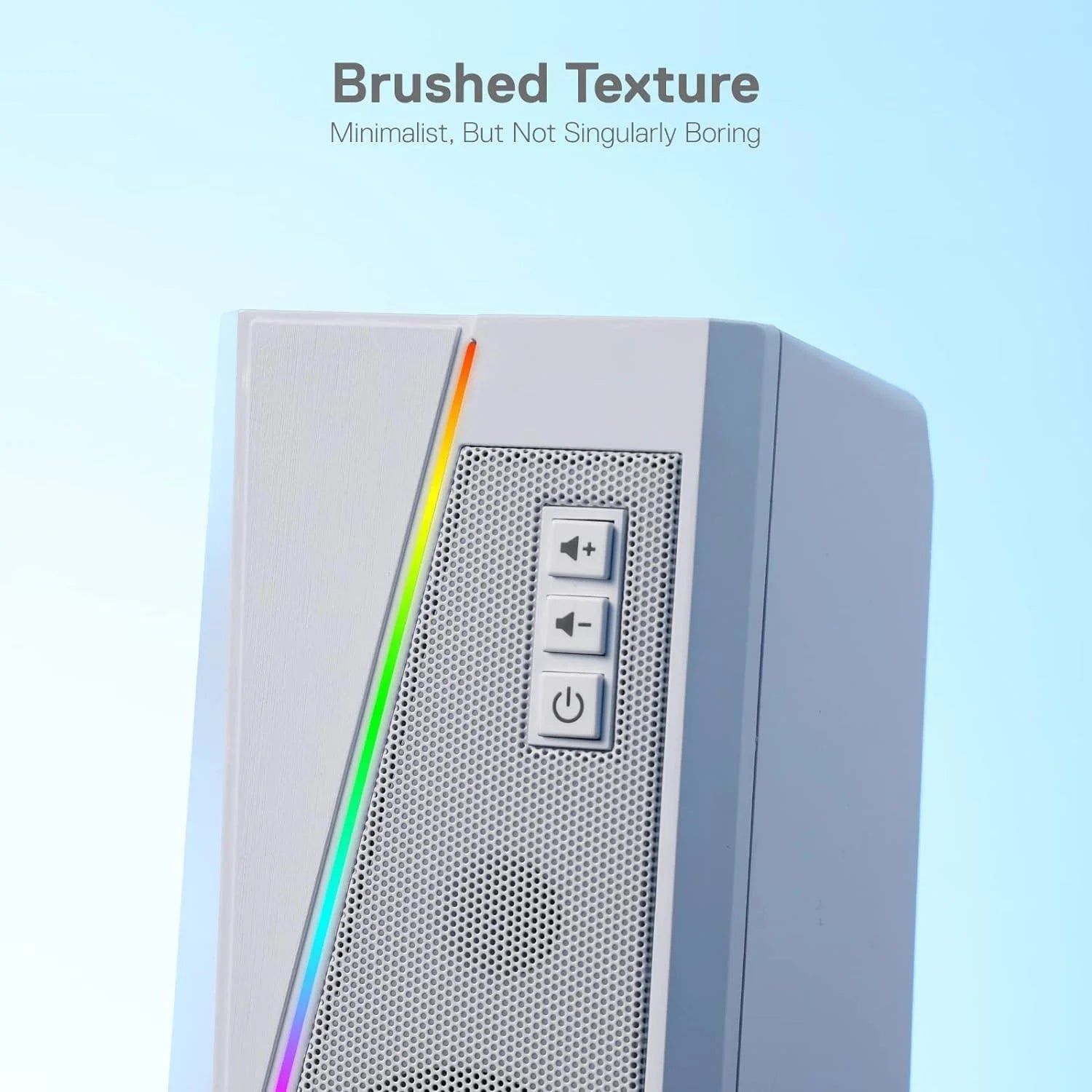 Redragon gs520 rgb desktop speakers white - superior sound and style