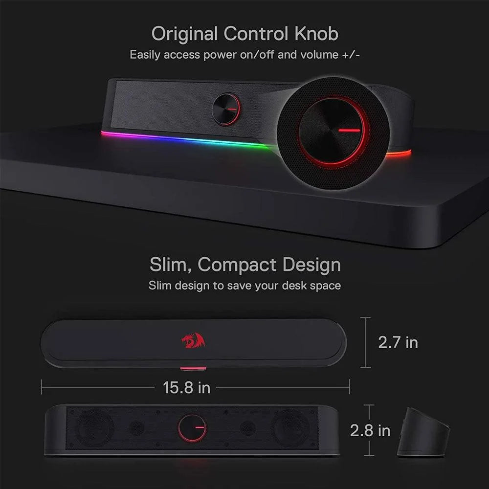 Redragon gs560 adiemus soundbar – premium audio experience for gamers - audio | speakers