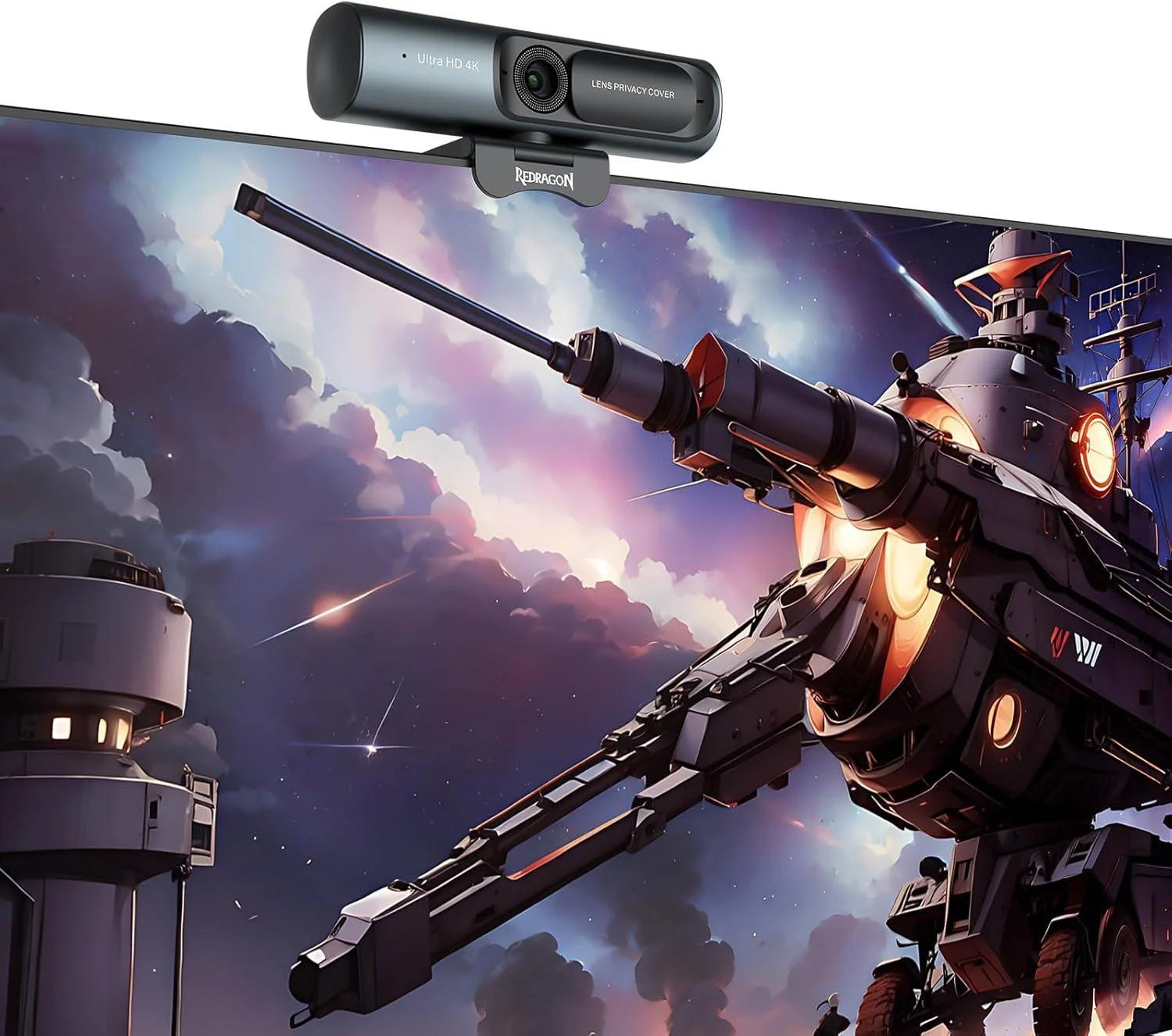 Redragon gw911 4k webcam for pc ultra hd with dual noise-cancelling mic - streaming