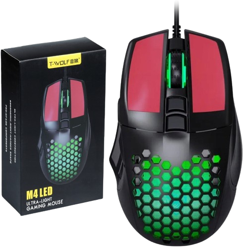 T-wolf M4 Led Ultra-light Gaming Mouse 3200 Dpi Default Title