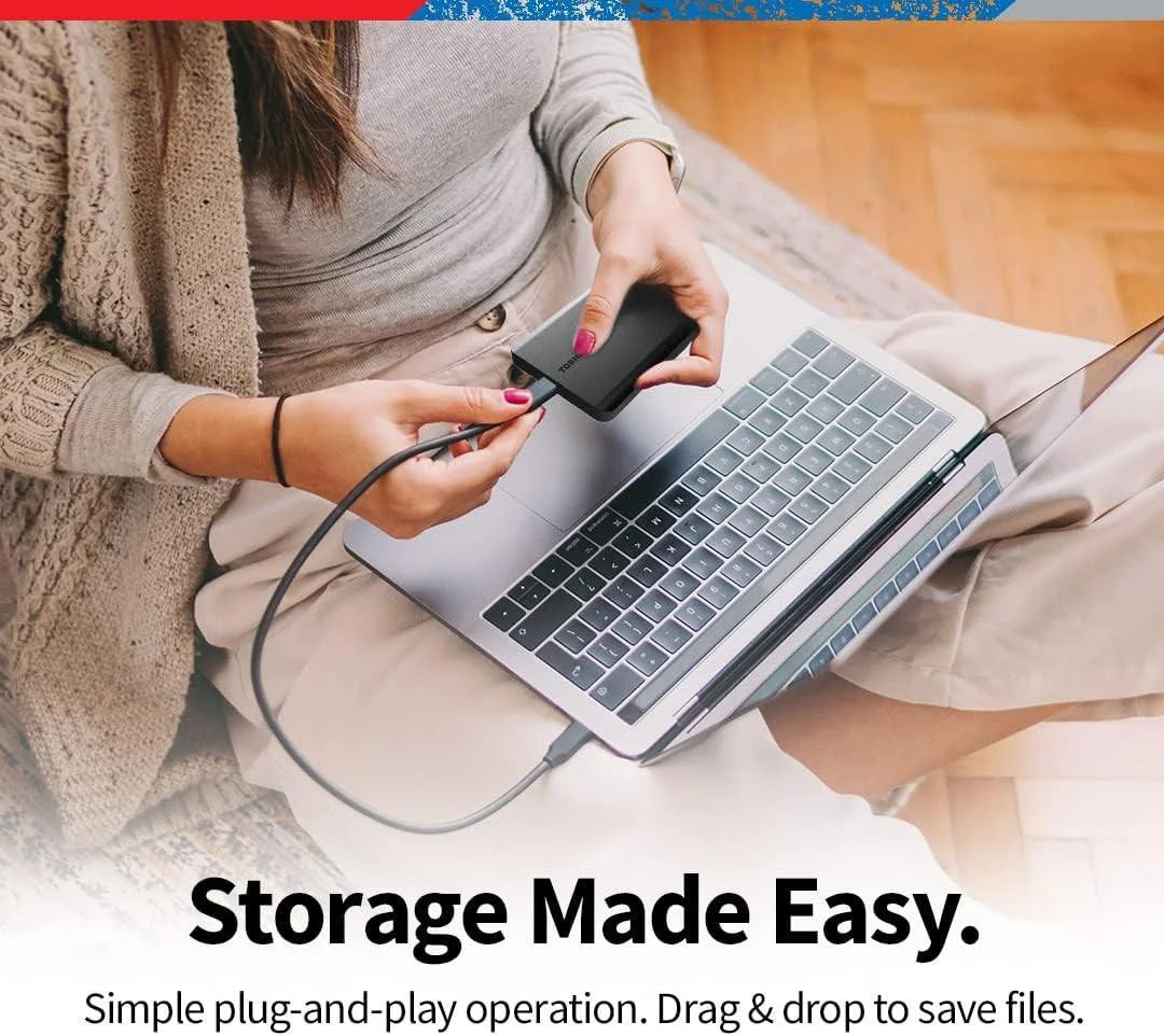 Toshiba canvio basics portable hard drive 1tb/2tb usb 3.0 - black