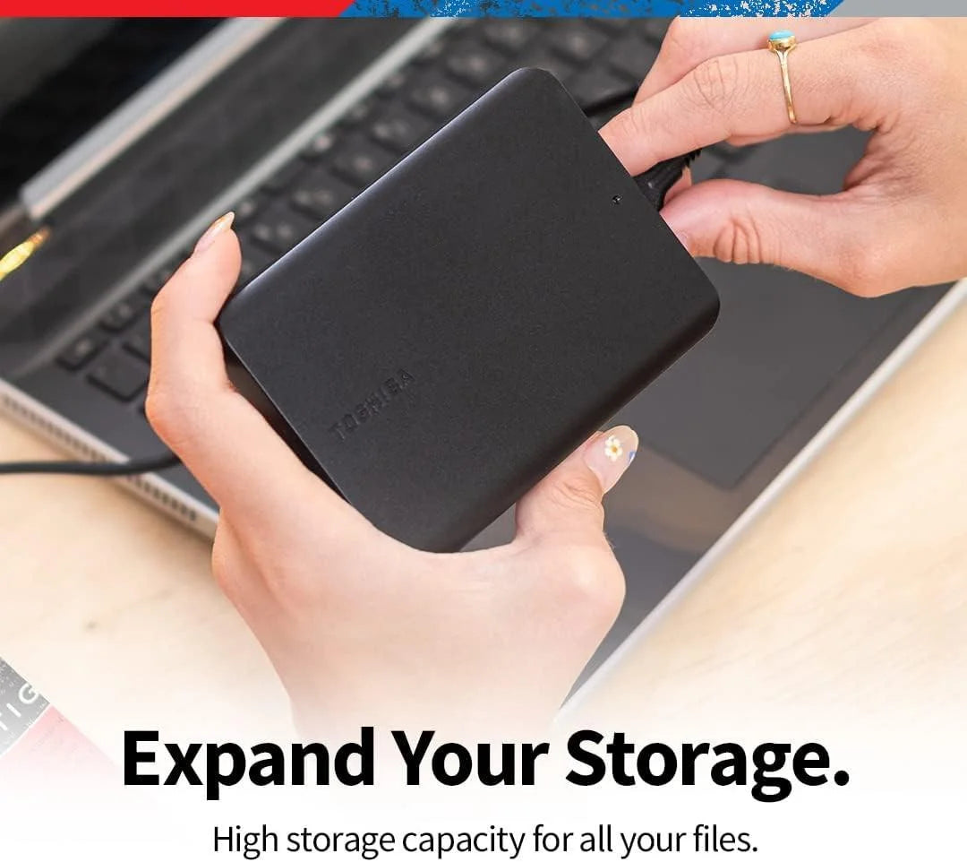 Toshiba canvio basics portable hard drive 1tb/2tb usb 3.0 - black