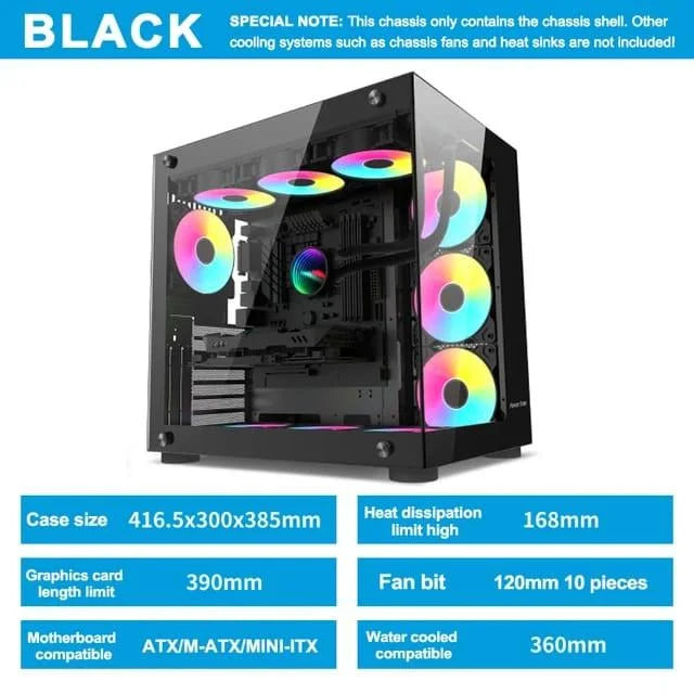 Case aoczhta with 7 fan argb