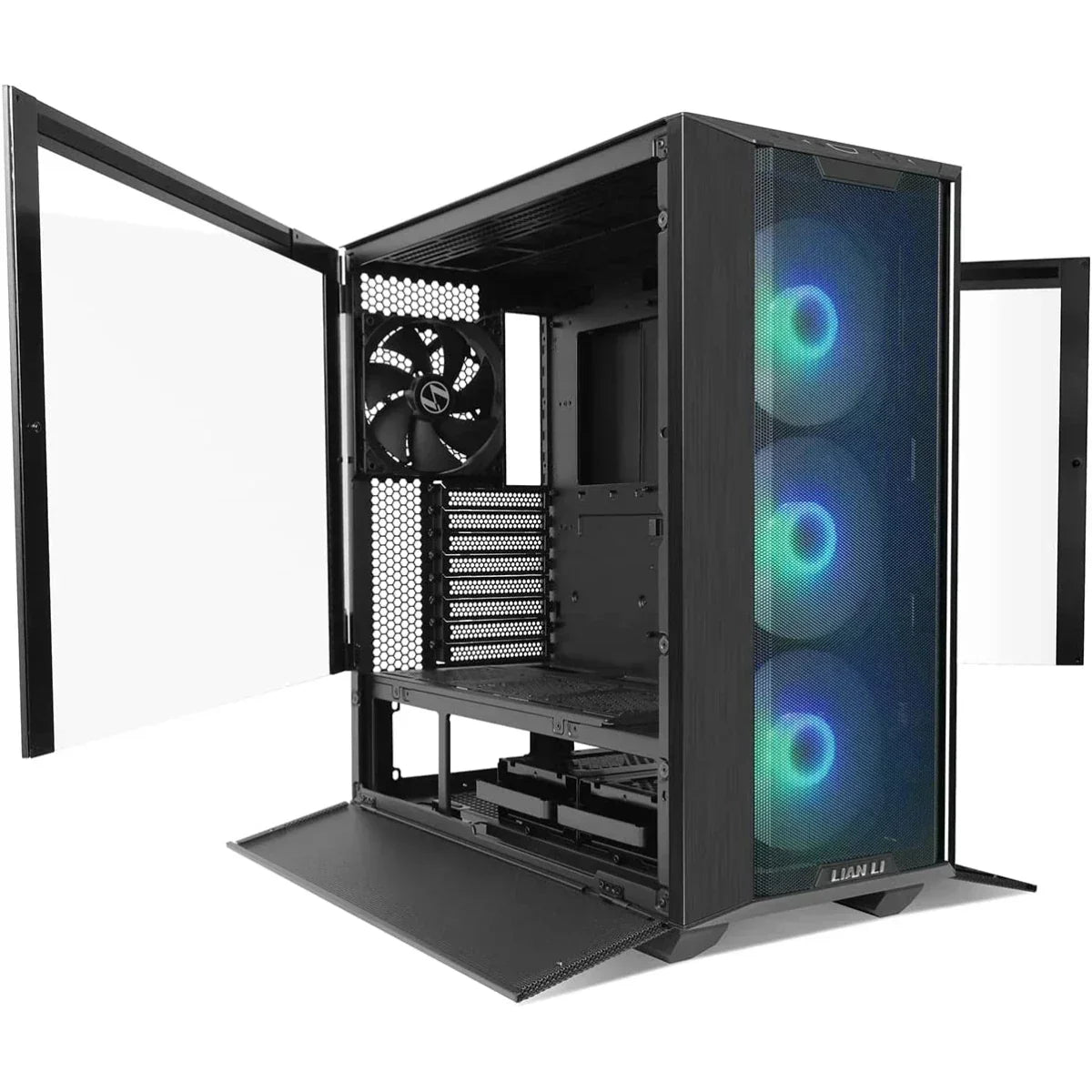Lian li lancool 3r-x aluminum high airflow mesh front panel argb w/ 4 pwm fans w/ usb type-c - black - pc hardware