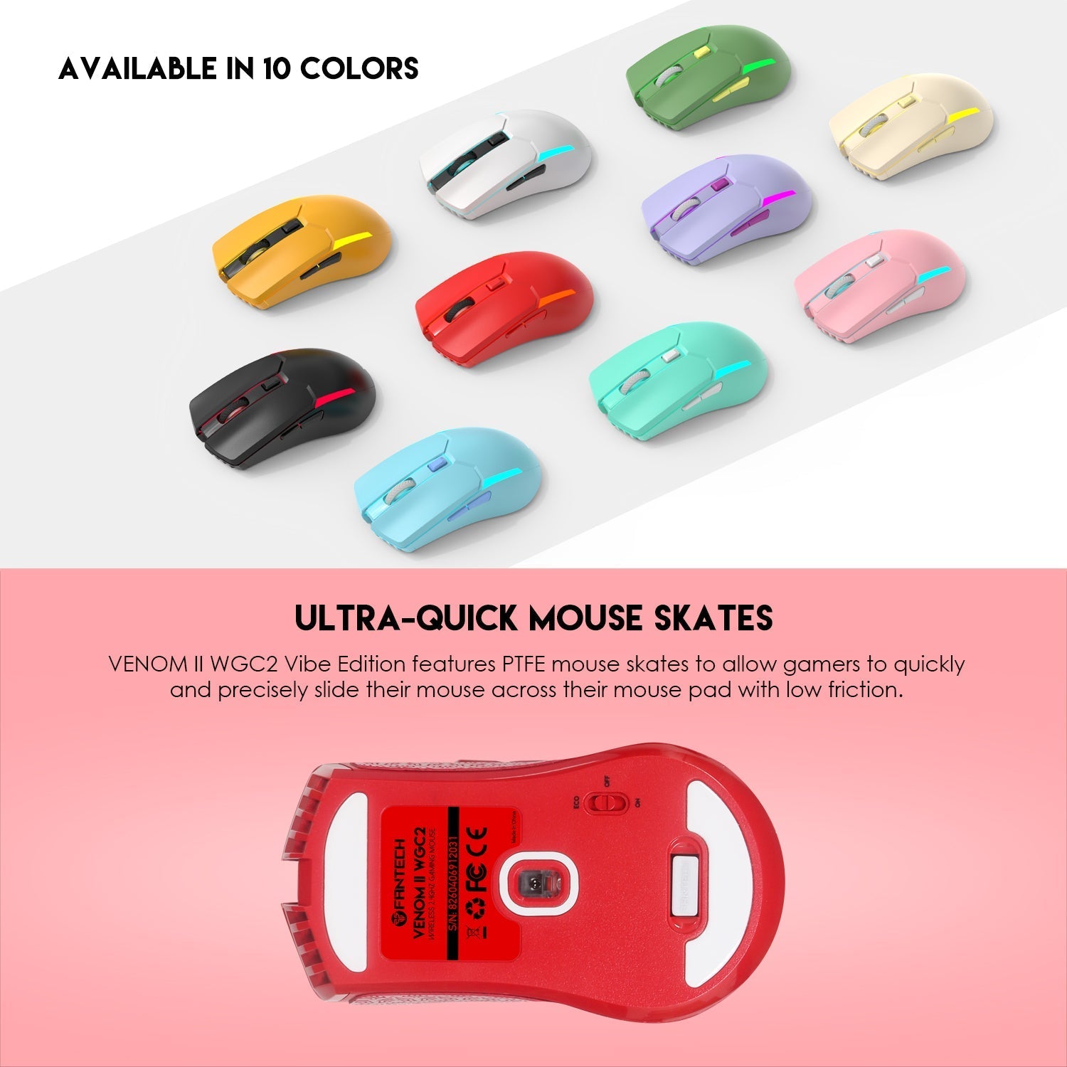 Venom Ii Wgc2 Wireless 2.4ghz Pro-gaming Mouse - Gameonjo