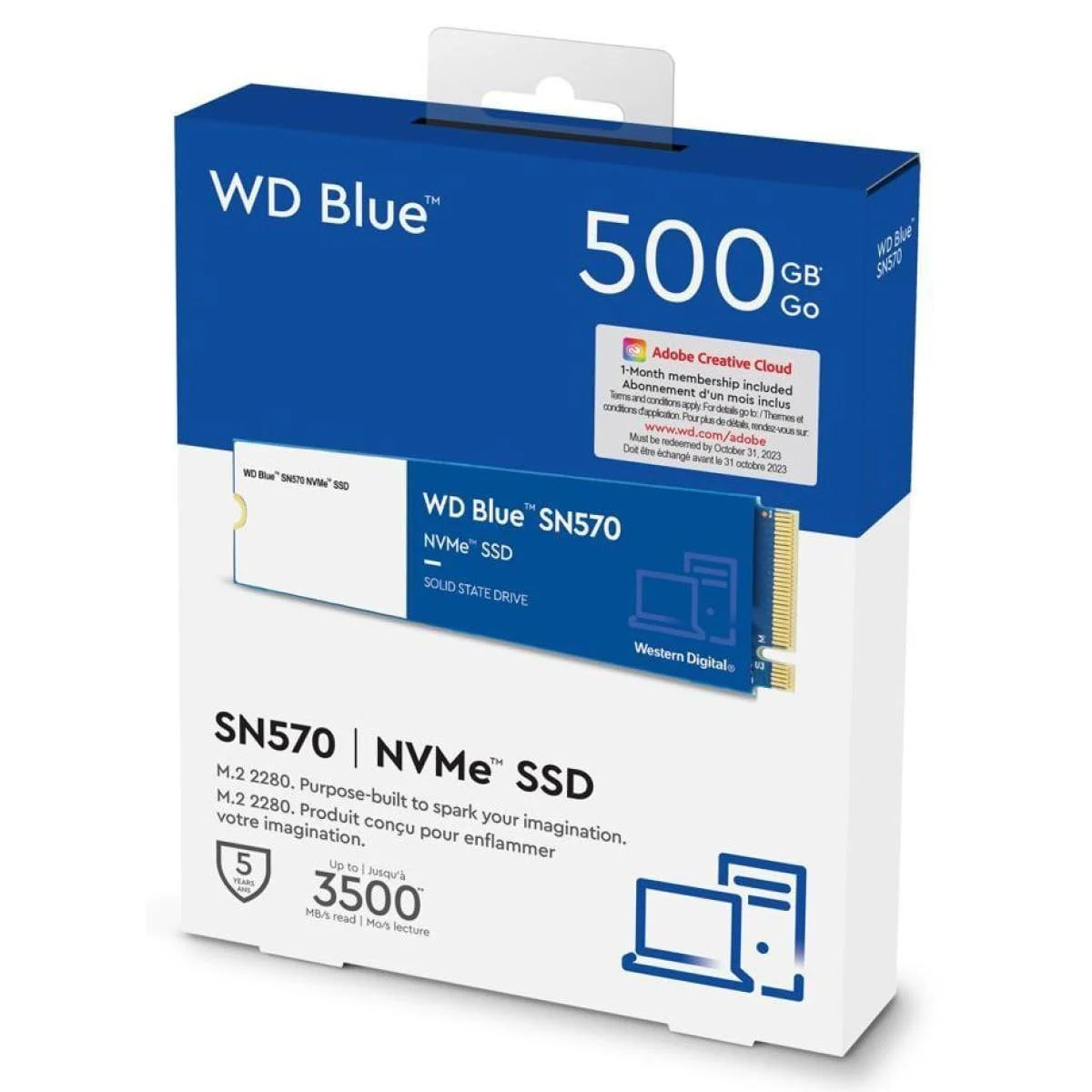 Wd blue sn570 nvme m.2 2280 500gb - pc hardware
