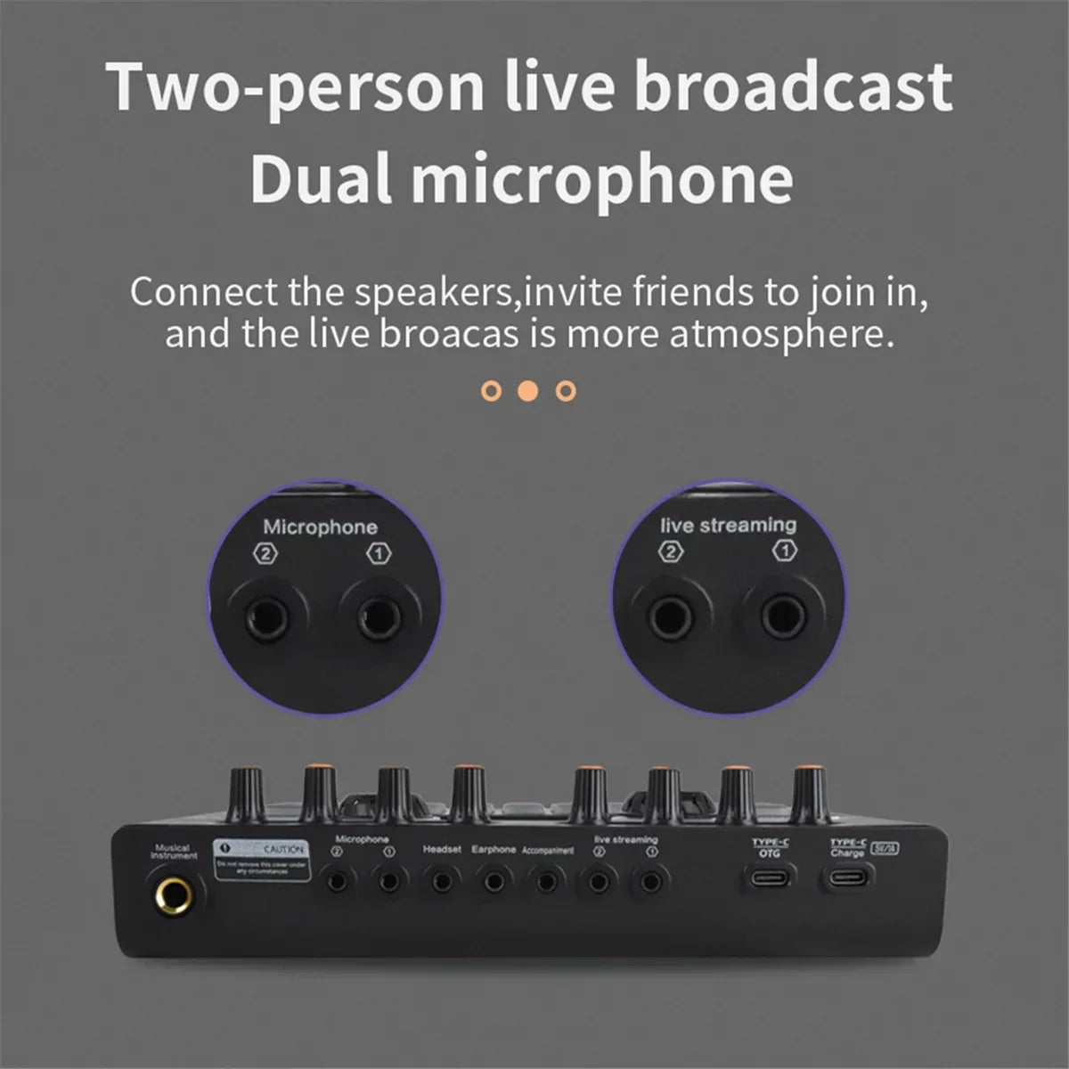 X3 live voice mixer audio interface console live microphone sound card for recording streaming smartphone black
