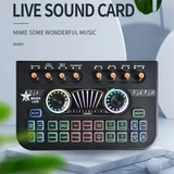 X3 Live Voice Mixer Audio Interface Console Live Microphone Sound Card for Recording Streaming Smartphone Black