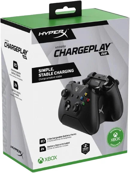 Hyperx chargeplay duo - charging station for xbox series x|s and xbox one wireless controllers - xbox headsets &