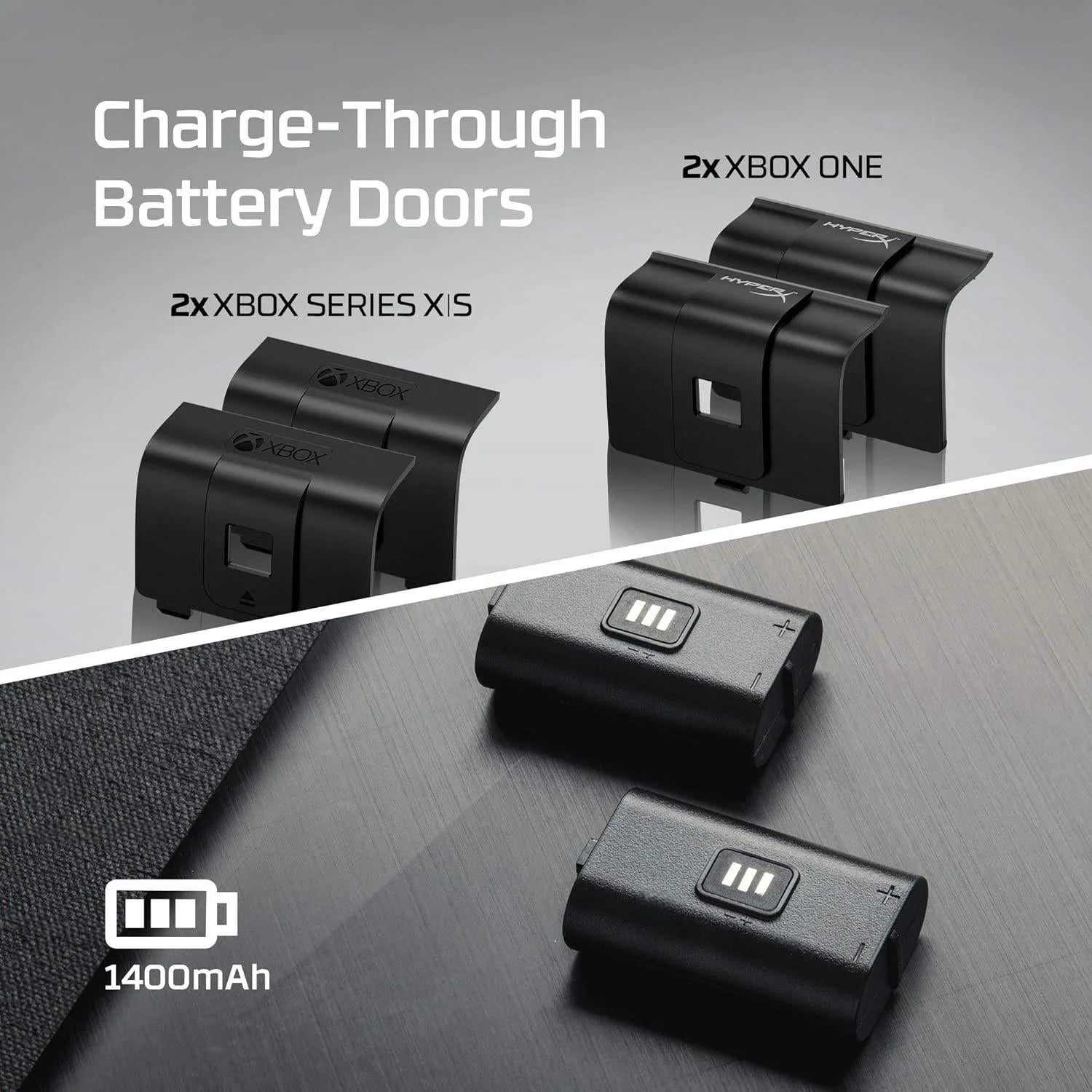 Hyperx chargeplay duo - charging station for xbox series x|s and xbox one wireless controllers - xbox headsets &