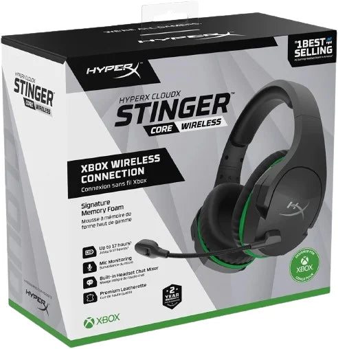 Hyperx cloudx stinger core – wireless gaming headset for xbox series x|s and xbox - xbox headsets & accessories