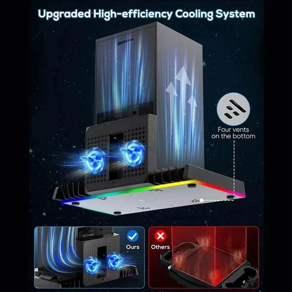 Ipega pg-xbx023s charging dock for xbox series x with rgb cooling fan base