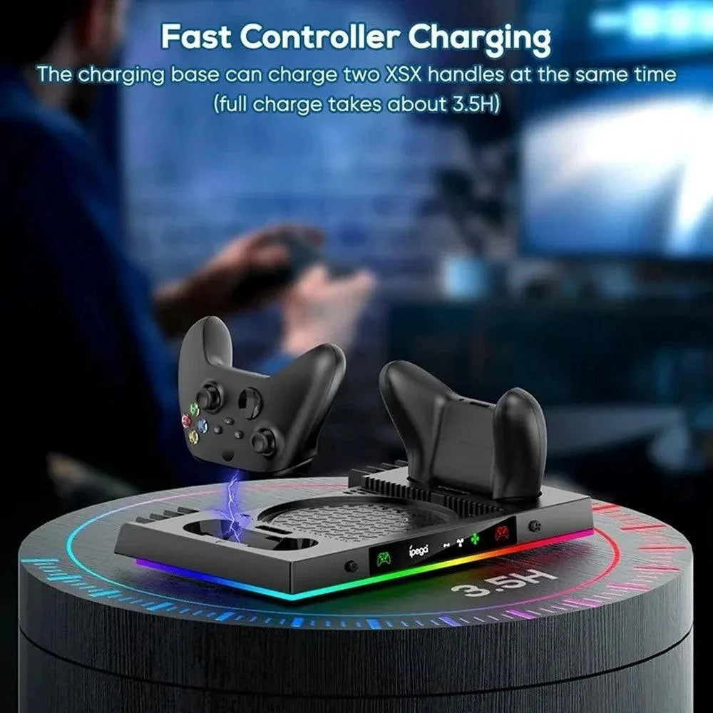 Ipega pg-xbx023s charging dock for xbox series x with rgb cooling fan base