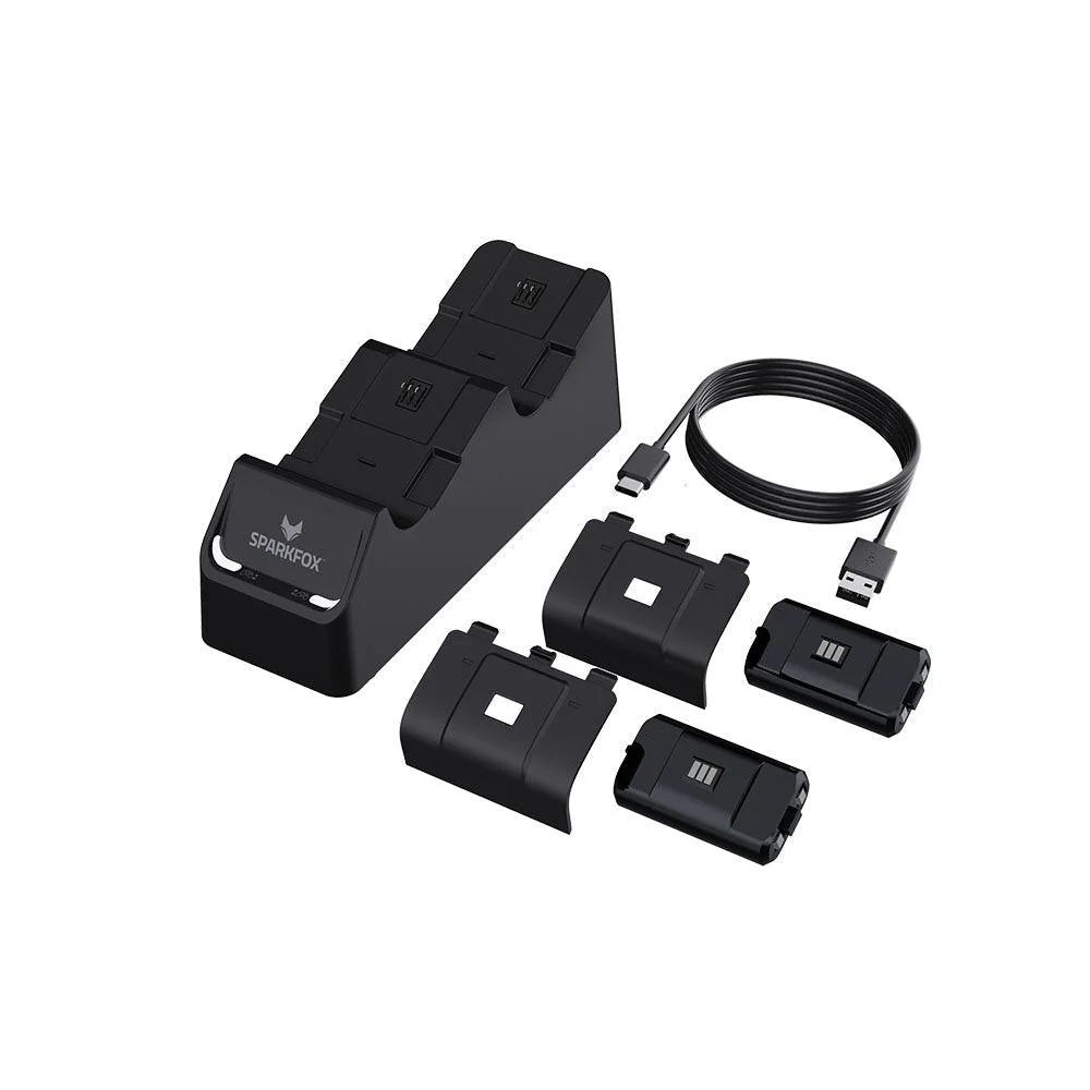 Sparkfox dual charger - ultimate charging station for your devices - xbox