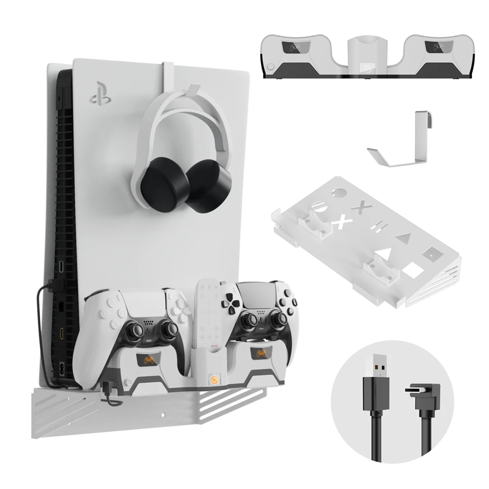 Ys-p5181 for Ps5 Host Wall Hanger Base Charging Stand Bracket for Wall Storage - Gameonjo